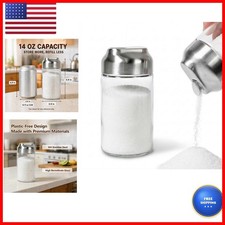 Aelga 14 oz Borosilicate Glass Sugar Dispenser Flip-Top Pour Spout