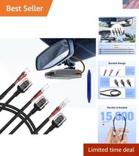 Radar Detector Mirror Power Cable 3-Pack, 19.9" Braided RJ11 Cord   Universal...