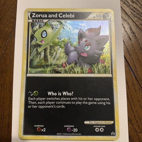 Pokemon TCG Zorua and Celebi Holo Black & White Promo Oversized Card