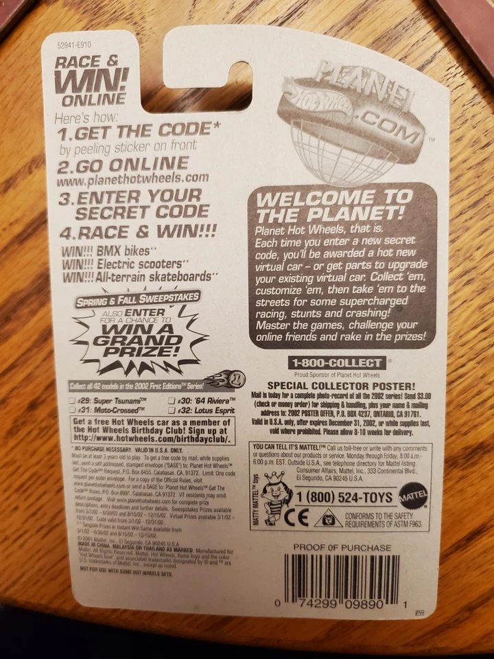 Hot Wheels Moto-Crossed #043 First Editions 31 of 42 Red Die-Cast Car 2003 H1 - Image 2 of 2