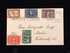 MO ST. LOUIS 1904 EXPO POST CARD #323-7 COMPLETE TO GERMANY