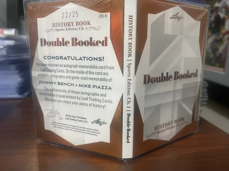Johnny Bench/Mike Piazza 2023 Hoja Libro de Historia Edición Deportiva Capítulo Uno/25 Foto 4 de 4