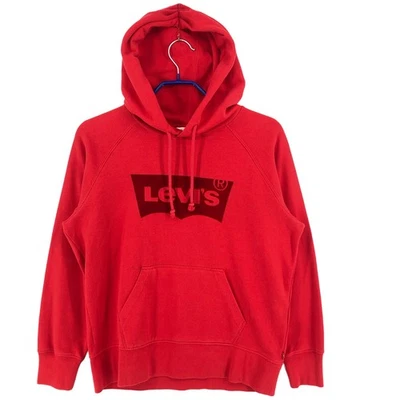 LEVI'S STRAUSS & CO Pull Rouge À Capuche Décontracté Pour Hommes Taille XS - Photo 1/4