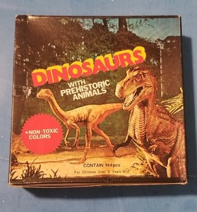 DINOSAURS WITH PREHISTORIC ANIMALS Non-Toxic Colors Contains 144 Pieces 