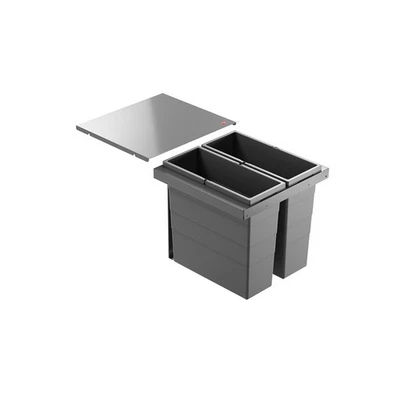 Hailo Triple XL 450 Mülltrennsystem 2x18 L Einbau Abfallsammler 45 cm Schrank - Bild 1 von 4