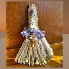 Handmade Altar Besom Broom WIccan Pagan Ostara Witchy Cleansing Spell