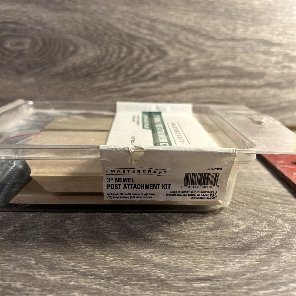 "Kit de fijación de poste Newel Mastercraft 3"" - álamo sin terminar - uso interior" Foto 3 de 4