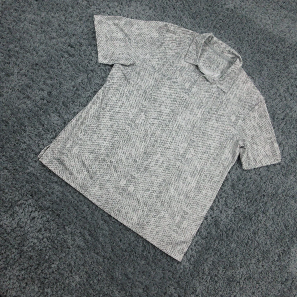 Camisa polo Reel Legends Freeline para hombre gris medio estampado manga corta pesca Foto 2 de 4