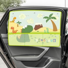 Blackout Car Window Shade for Baby   Car Side Window Sunshade Curtains Dinosaur