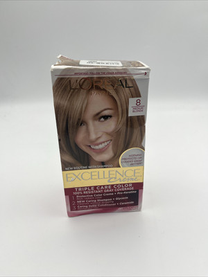 L'Oreal Paris Excellence Creme Permanent Triple Care Hair Color, 8 Medium