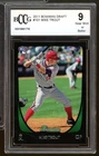 2011 Bowman Draft #101 Mike Trout Rookie Card BGS BCCG 9 Near Mint+