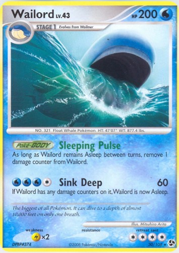 Wailord 30/106 - Pokémon TCG - Great Encounters - Regular