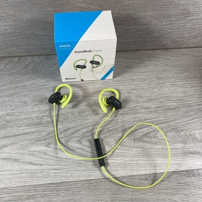 Anker SoundBuds Curve Bluetooth Wireless Headphones Black Green Over Ear
