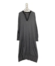 mizuiro-ind                    knit dress Black x Grey 4-228823