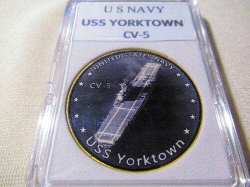 US NAVY - USS YORKTOWN CV-5 Challenge Coin - Picture 3 of 12