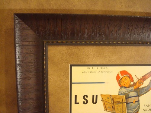 VINTAGE LSU TIGERS COLLEGE FOOTBALL PROGRAM FRAMED "LSU VS. TCU" TIGER STADIUM - Picture 4 of 7