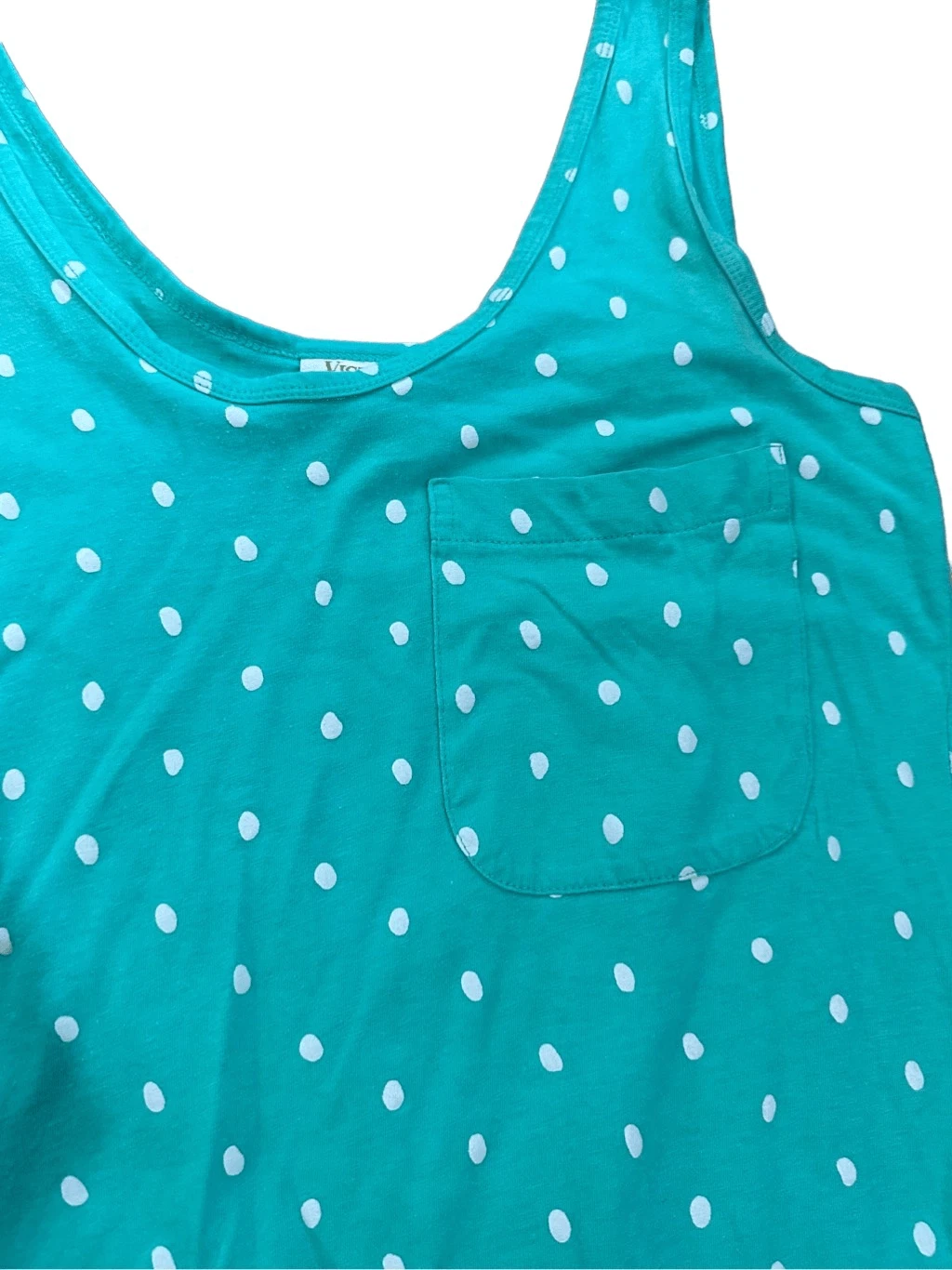 UNDERCOVER Abito Victoria’s Secret vintage turchese bianco a pois aderente e svasato etichetta oro