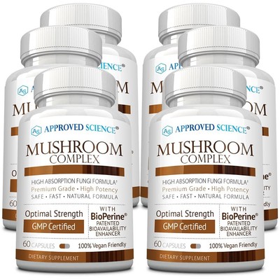 Approved Science Mushroom Complex - Support The Immune System and Cognitive F...