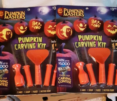 PUMPKIN MASTERS KIDS PUMPKIN CARVING KITS  LOT OF 2 NIP