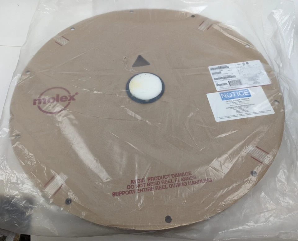 2500 Molex 0190030107 22-18AWG Quick Disconnect Red Crimp Sockets for .25" Tab - Image 4 of 4