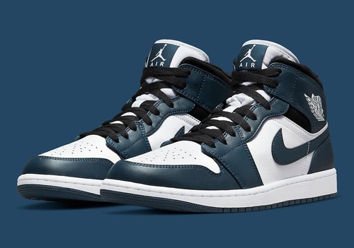Nike Air Jordan 1 Retro Mid Armory Navy White 554724/554725-411 Mens/GS  Sizes | eBay