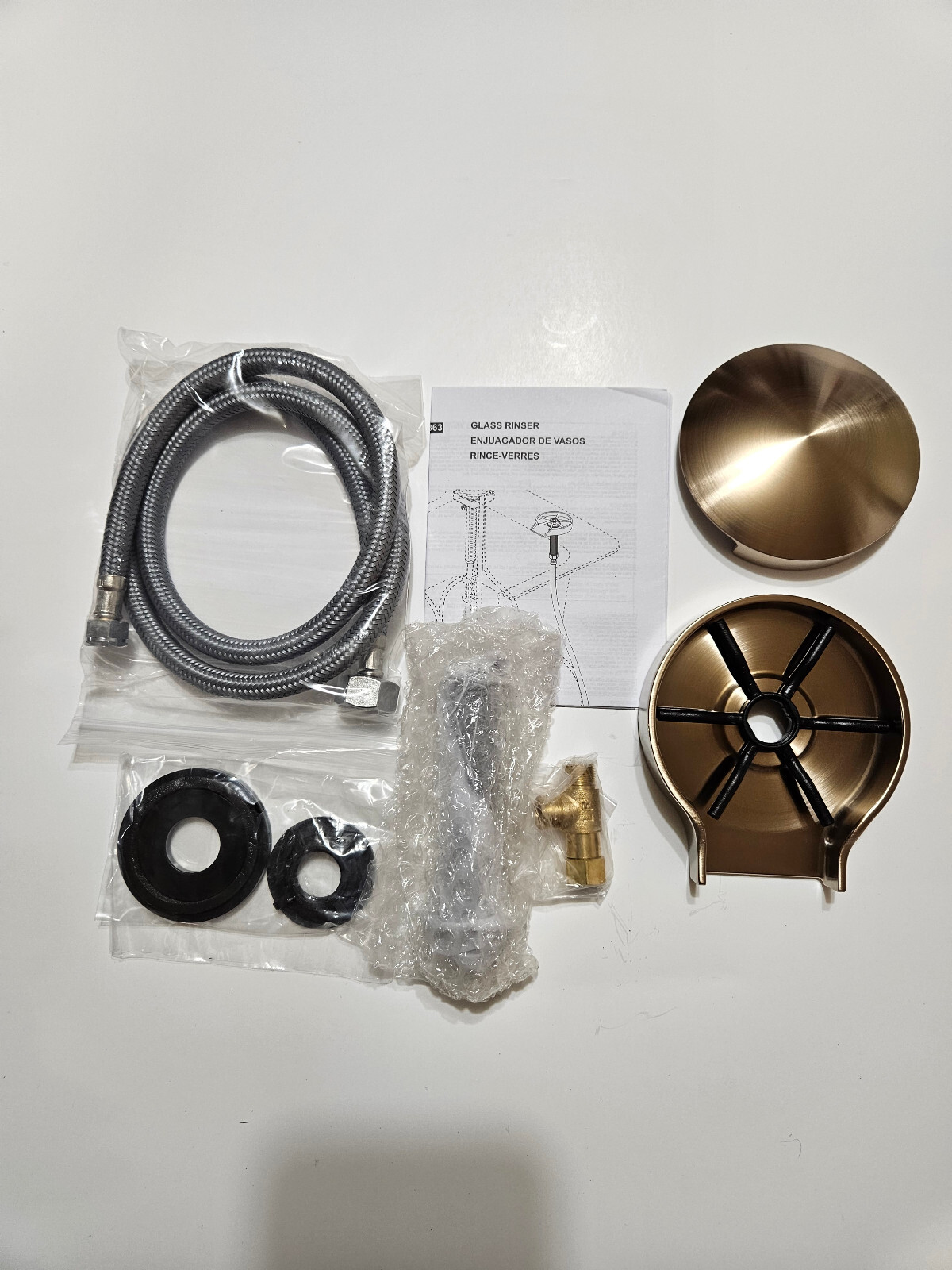 Delta GR250CZ Metal Glass Rinser for Kitchen & Bar Sinks, Champagne