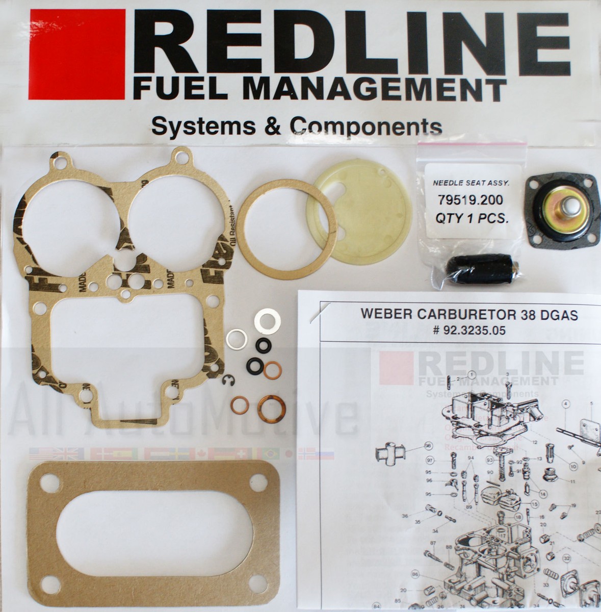 WEBER 38 DGES 38 DGAS 38DGV 38/38 Carb Repair Kit Gasket Kit Tune