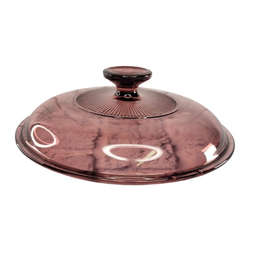 Coperchio vetro mirtillo Pyrex vintage V2 diametro 5C 8,5" ricambio pentole ottime condizioni - Foto 2 di 4