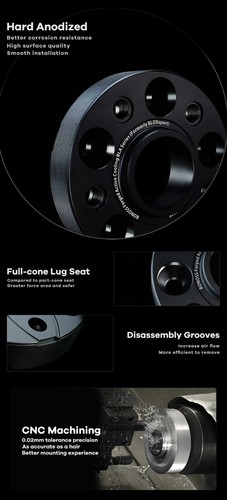 BONOSS 4 31mm Thick Wheel Spacers for Mercedes G Class 5x130 G550 G500 G55 G63 - Photo 4 sur 12