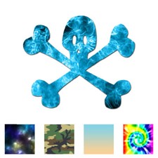 Skull Crossbones - Vinyl Decal Sticker - Multiple Patterns  Sizes - ebn635