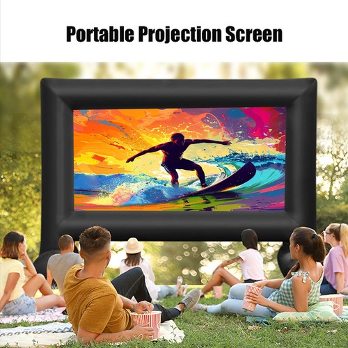15FT Inflatable Movie Projector Screen Projection Outdoor Home Theater W/ Blower - Picture 5 of 7