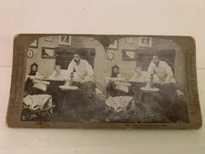 1898 Last In Bed Blows Out The Light Humorous Universal Photo Art Co. Stereoview