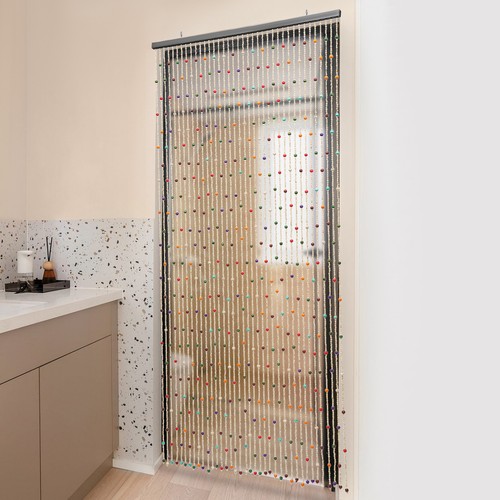 Natural Bamboo Beaded Curtain Colorful Boho Bamboo Beaded Window Doors Divider