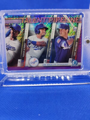 2017 Bowman - Chrome Talent Pipeline Purple #TPM-LAD Cody Bellinger, ....