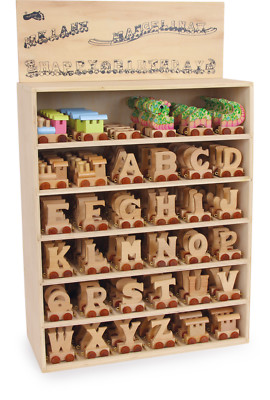Holzspielzeug - Namenszug aus Holz - Buchstabenzug - Geburtstagszug - NEU