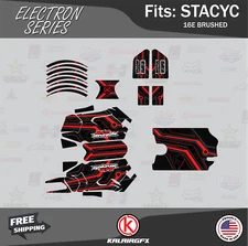Graphics Kit for STACYC 16E Brushed Electric Bike Electron-red