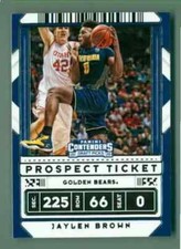 2020-21 Panini Contenders Draft Picks - Jaylen Brown #10 Prospect Ticket