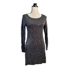 Express Black Sequin bodycon Mini-Dress Size XS