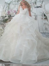 Mori Lee Wedding Dress #2805-  Ivory/Lt. Gold - Size 16