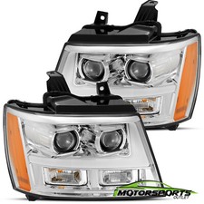 2007-2014 Chevy Suburbantahoeavalanche Chrome Led Bar Projector Headlights Set