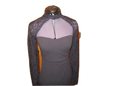 Windsor Black Cocktail Dress Lace Choke Collar Arms and Side of Leg Size 5