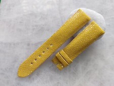 20mm/18mm Yellow Stingray Print Leather Padded Watch Strap Band