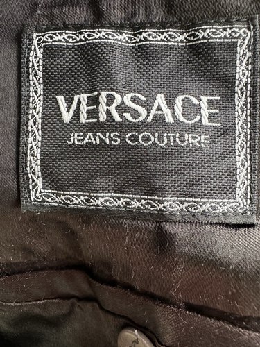 Versace Jeans Couture Men’s EU 52 Wool Black Blazer Made in Italy Moth Distress - Picture 8 of 17