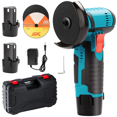 12V Cordless Mini Angle Grinder - Hand Polishing Tool with Batteries & Discs