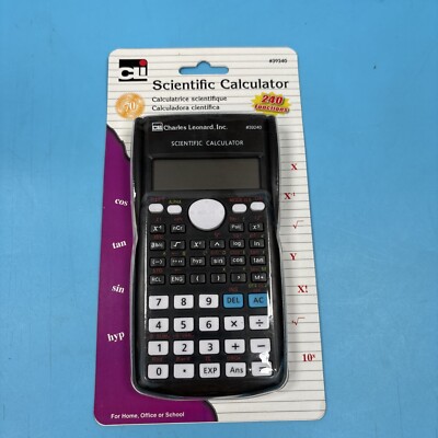 Charles Leonard Scientific Calculator, 12 Digit, 240 Functions 39240 NEW