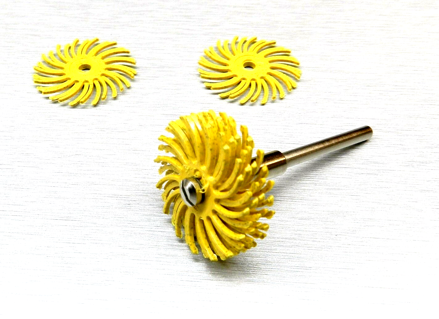 3m Radial Bristle Discs 80 Grit Yellow Bristle Brush 1" Pack if 6 and 1
