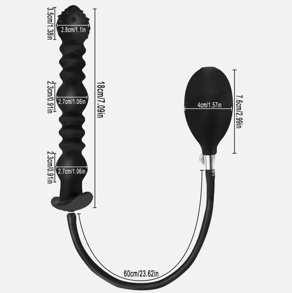 Dilatador anal inflable para hombres dilatador ano glúteos consolador masturbador femenino Foto 2 de 4