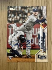 MICHAEL BROSSEAU Signed 2020 Topps Baseball Card #133 TB Rays Brewers RC AUTO