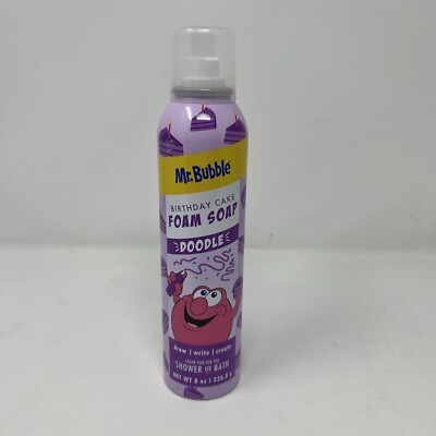 Mr. Bubble Foam Soap Birthday Cake Doodle Makes Great Slime! NEW 8oz