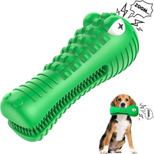 Hund Kauspielzeug für aggressive Kauartikel Hundezahnbürste Stick Zähne Reinigung quietschend
